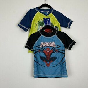 Toddler Swim Shirt Little Boys Spiderman and Pj Masks Size 2T